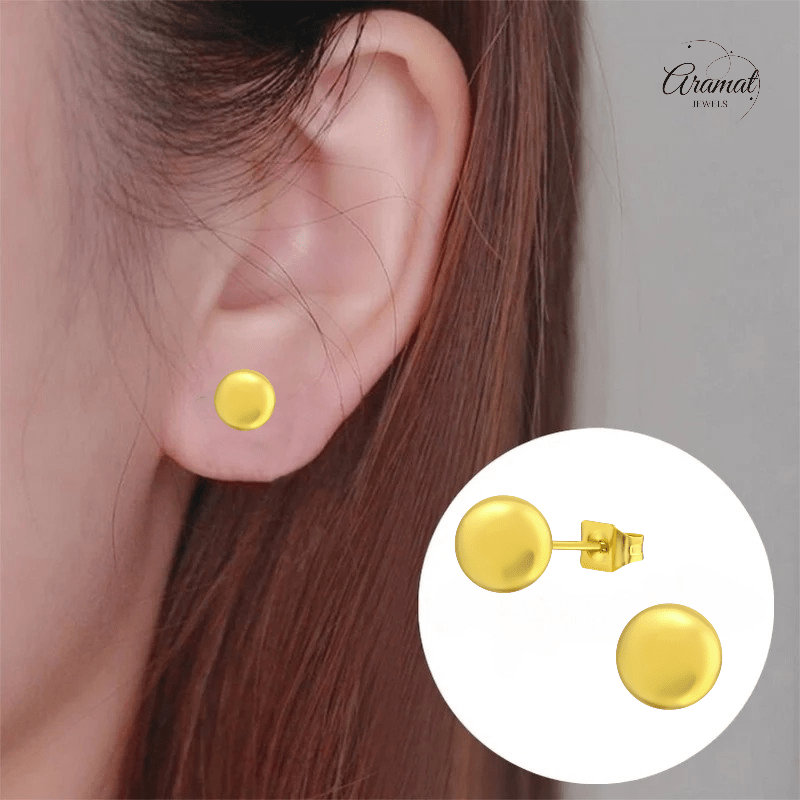 Bolletjes oorbellen – Goudkleur – 7mm - oor3485 - 14137 - Oorbellen kopen# - 7mm - alles - bolletjes