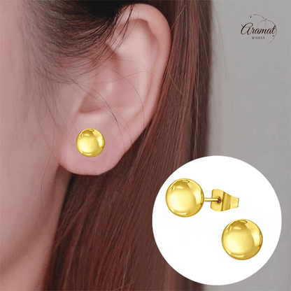 Bolletjes oorbellen – Goudkleur – 8mm - oor2725 - 14138 - Oorbellen kopen# - 8mm - alles - bolletjes