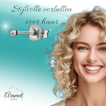 Bolletjes oorbellen – zilverkleur – 2mm - oor2742 - XE2224 - Oorbellen kopen# - 2mm - alles - bolletjes