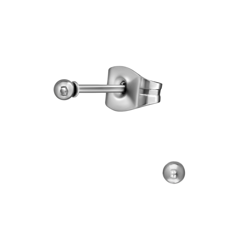 Bolletjes oorbellen – zilverkleur – 2mm - oor2742 - XE2224 - Oorbellen kopen# - 2mm - alles - bolletjes