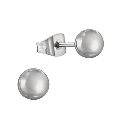 Bolletjes oorbellen – zilverkleur – 4mm - oor1377 - XE54559 - Oorbellen kopen# - 4mm - alles - bolletjes