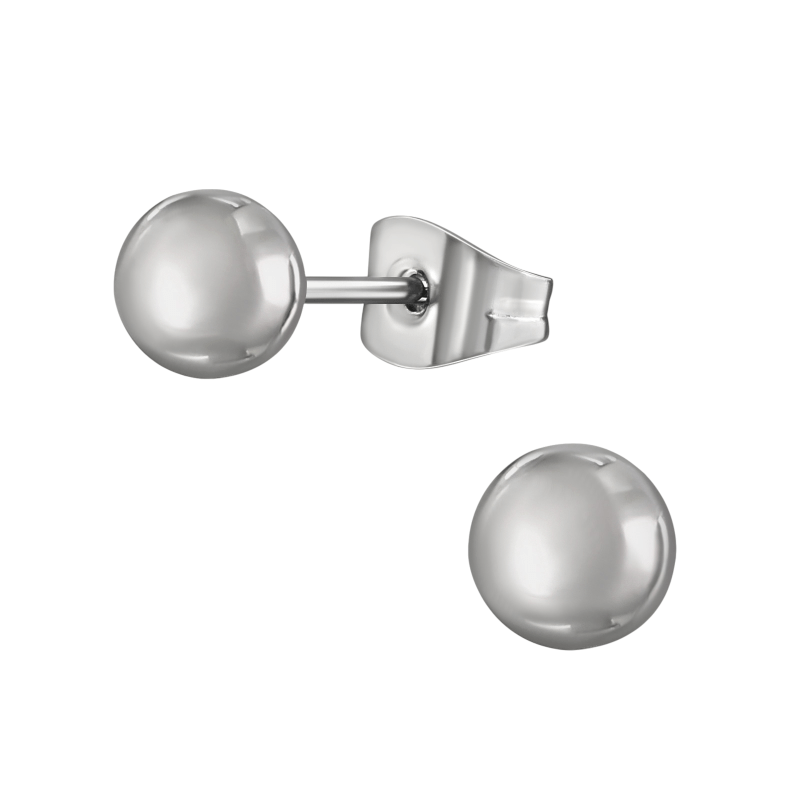 Bolletjes oorbellen – zilverkleur – 5mm - oor1375 - XE54559 - Oorbellen kopen# - 5mm - alles - bolletjes