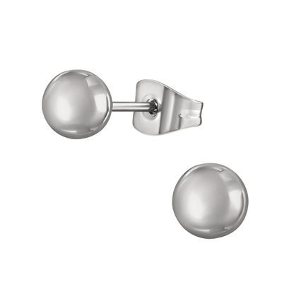Bolletjes oorbellen – zilverkleur – 5mm - oor1375 - XE54559 - Oorbellen kopen# - 5mm - alles - bolletjes