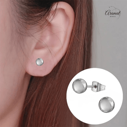 Bolletjes oorbellen – zilverkleur – 6mm - oor2745 - XE2224 - Oorbellen kopen# - 6mm - alles - bolletjes