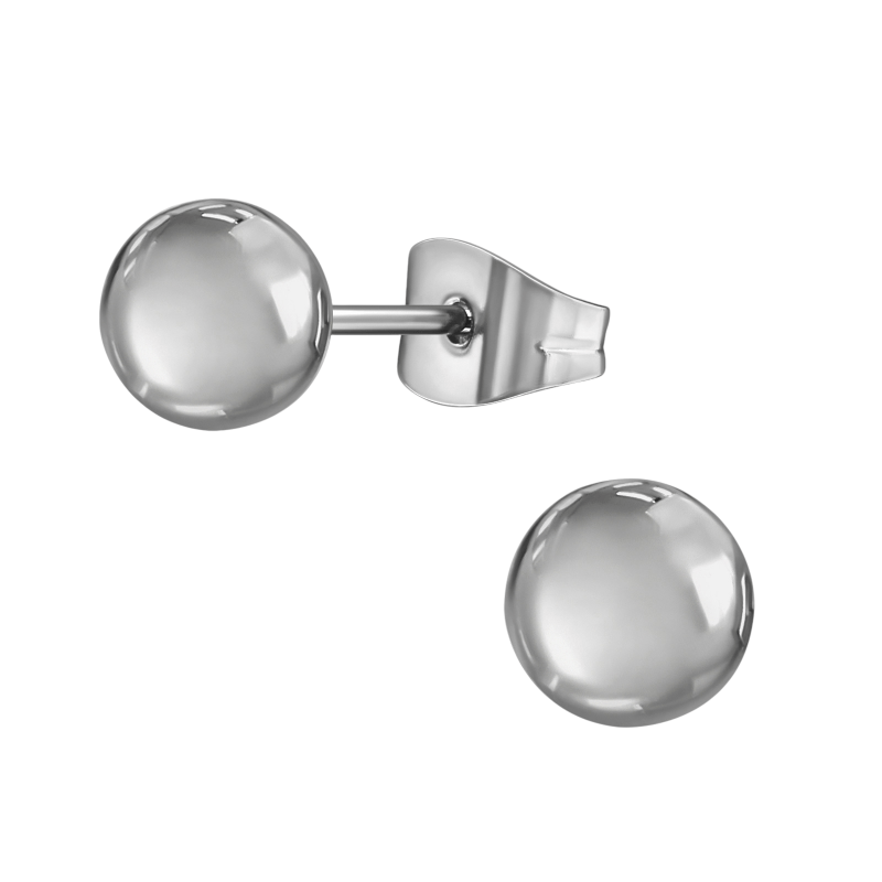 Bolletjes oorbellen – zilverkleur – 6mm - oor2745 - XE2224 - Oorbellen kopen# - 6mm - alles - bolletjes