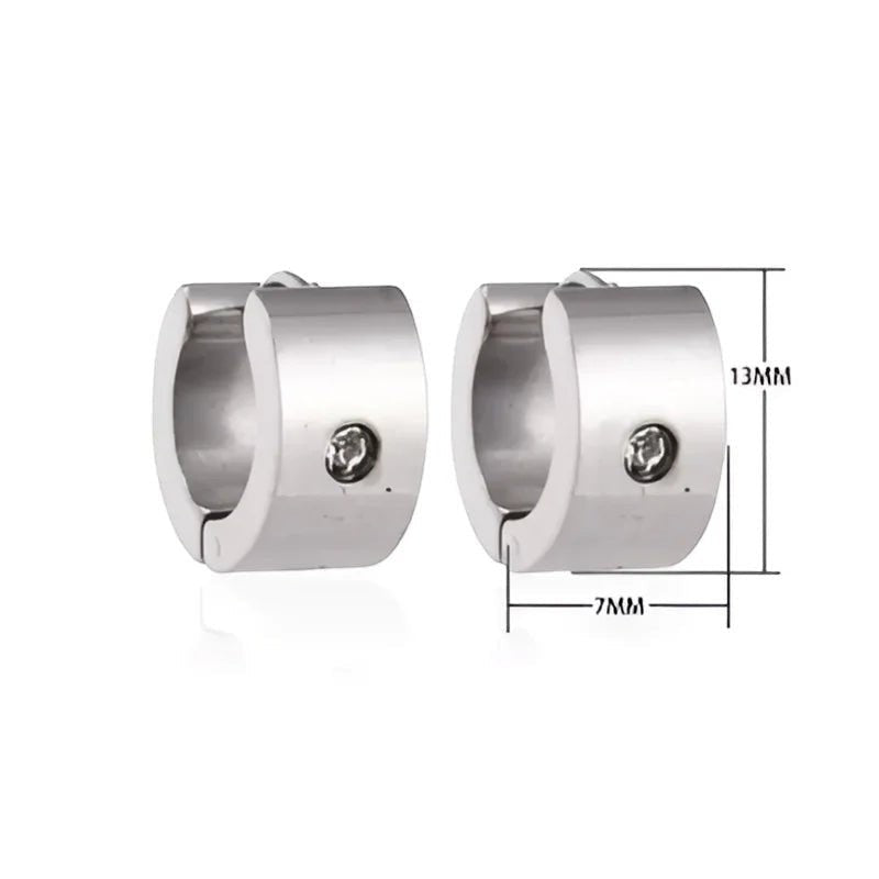 Brede Huggie Oorringen met Kristal 13x7mm - Aramat Jewels - Oorringen - cadeautip