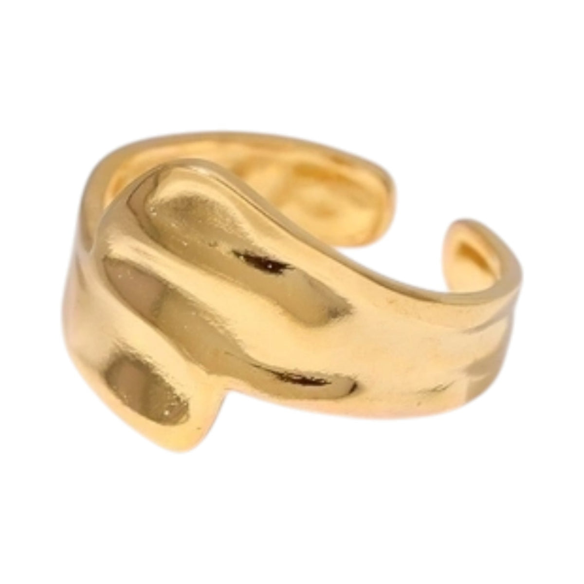 Brede Moderne One Size Ring RVS (14 mm) - Aramat Jewels - Ringen - cadeautip