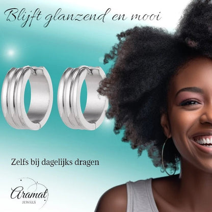Brede Stalen Creolen 20mm - oor5821 - se43095 - Oorringen kopen# - 20mm - alles - cadeau