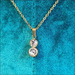 Gouden Ketting Met Witte Diamant En Zirkonia Steentjes