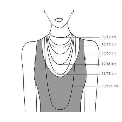 Diagram Van Een Vrouwelijke Nek Met Stijlvolle Rondjes Staal Zilverkleurig 45cm