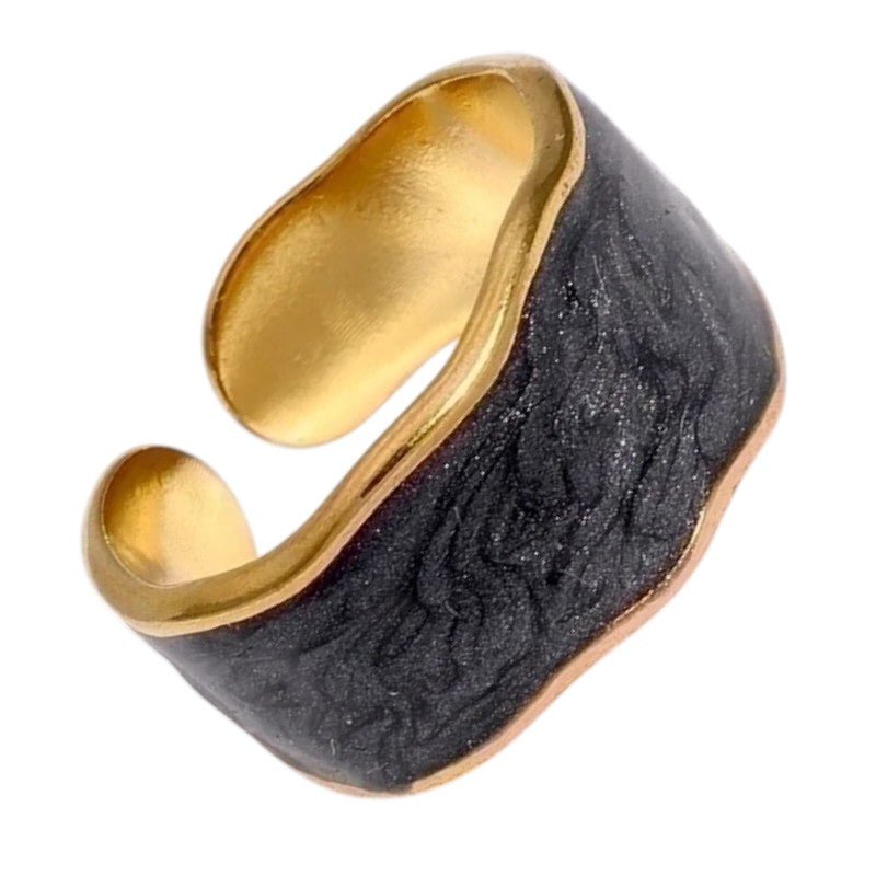 Damesring Verstelbaar – Open Ring met Witte Parelmoer Inlay – One Size - Aramat Jewels - Ringen - cadeautip
