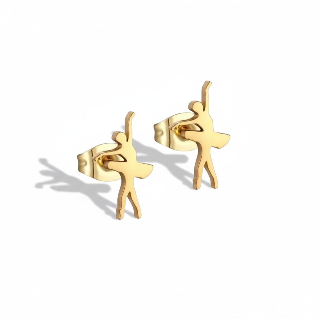 Danseres Oorbellen – Goudkleurig Staal 11x6mm - Aramat Jewels - Oorbellen - cadeautip