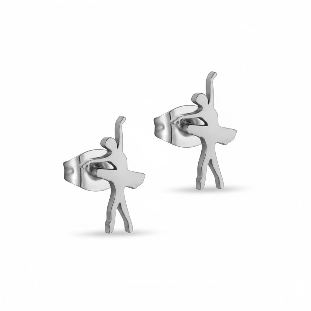 Danseres Oorbellen – Zilverkleurig Staal 11x6mm - Aramat Jewels - Oorbellen - cadeautip