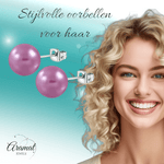 Elegante Paarse Pareloorbellen RVS - oor2600 - tte754 - Oorbellen kopen# - 6mm - alles - cadeau