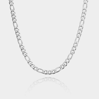 RVS Figaro Ketting Zilverkleurig – Klassieke Schakelketting Staal Unisex