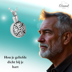 Keltische ronde ashanger staal triquetra zwart