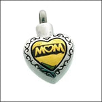 Stalen Ashanger Moeder Heart Charm