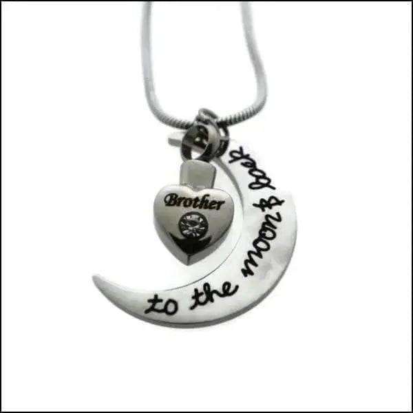 Ketting Met Hart En Tekst ’to The Moon’ Van Stalen Ashanger Broer.