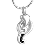 Zilveren Hanger Met Zwarte Swirl Op Ketting - Stalen Ashanger Zilverkleurig Fantasie.