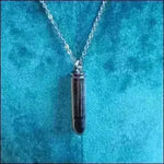 Ketting Met Zwarte Steen: Stalen Bullet Ashanger Kogel