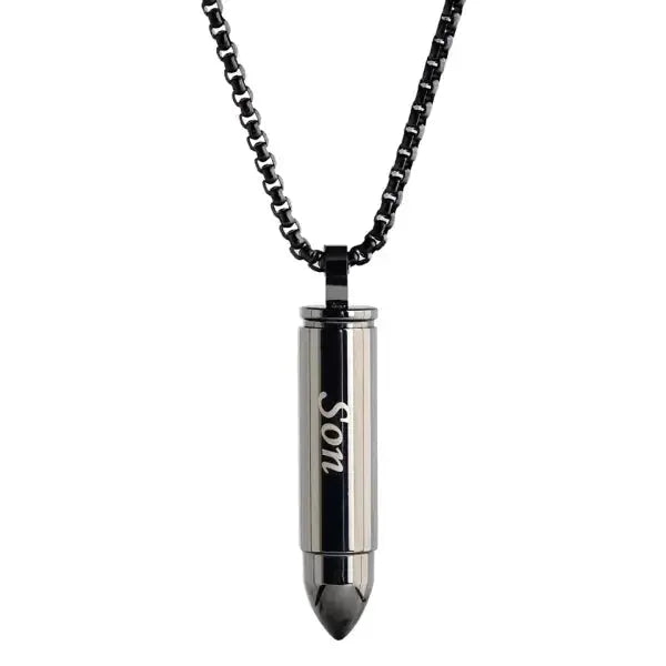 Stalen Kogel Ashanger Bullet Ketting Met Kogelhanger - Aramat Jewels