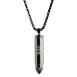 Stalen Kogel Ashanger Bullet Ketting Met Kogelhanger - Aramat Jewels