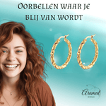 Gedraaide Goudkleurige Oorringen 35mm – Swirl Design – RVS - oor6344 - 22974 - Oorringen kopen# - 35mm - alles - bolletjes