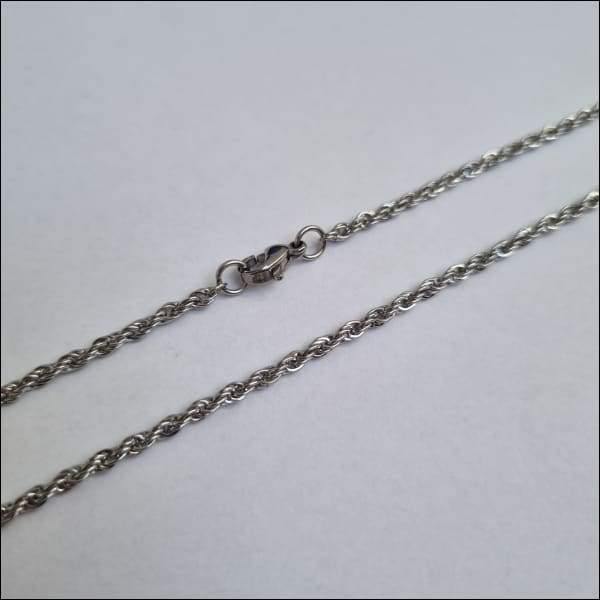 Gevlochten Ketting Staal Met Zilverkleurige Clasp