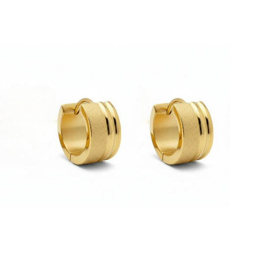 Gold-plated stainless steel earrings - Aramat Jewels® Subtle Chic