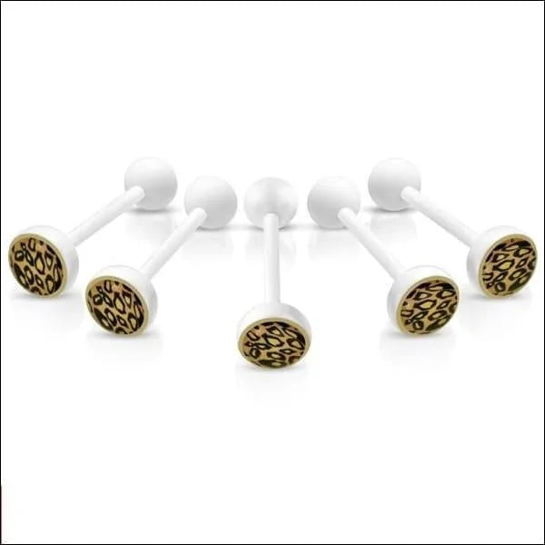 Bioplast Dierenprint Tongpiercing Jaguar-bruin | Lichaamssieraden