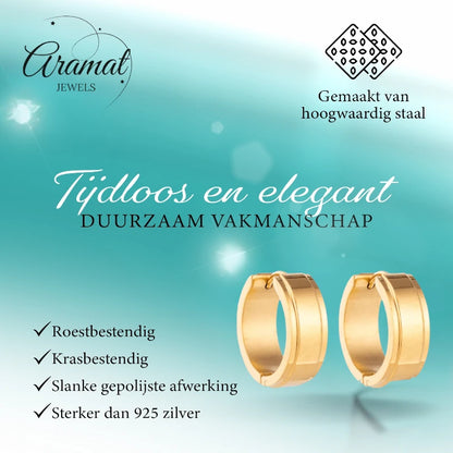 Gold Stainless Steel Earrings - Subtle Glamour