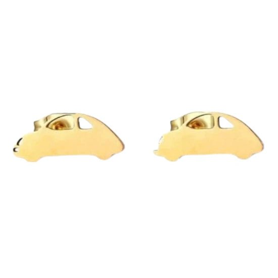 Goudkleurige Auto Oorbellen in Staal (13x5mm) - oor486 - Oorbellen kopen# - 13mm - alles - auto
