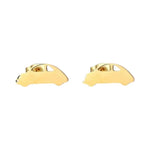 Goudkleurige Auto Oorbellen in Staal (13x5mm) - oor486 - Oorbellen kopen# - 13mm - alles - auto