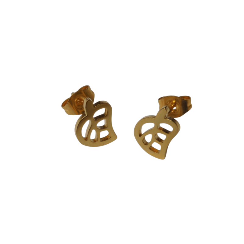 Goudkleurige blad oorbellen 10×8 mm - oor2756 - XE70456 - Oorbellen kopen# - 10mm - alles - blad