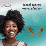 Goudkleurige blad oorbellen 10×8 mm - oor2756 - XE70456 - Oorbellen kopen# - 10mm - alles - blad