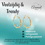 Goudkleurige Hoepel Oorringen 30mm - RVS - Elegant & Trendy - oor6238 - 22960 - Oorbellen kopen# - Goudkleur - 30mm - alles