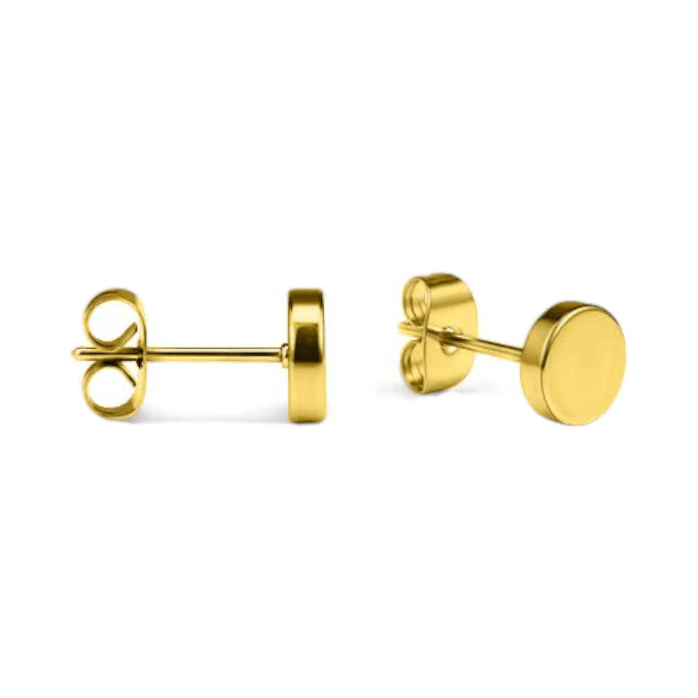 Goudkleurige Ronde Oorstekers RVS 5mm - Aramat Jewels - Oorbellen - cadeautip