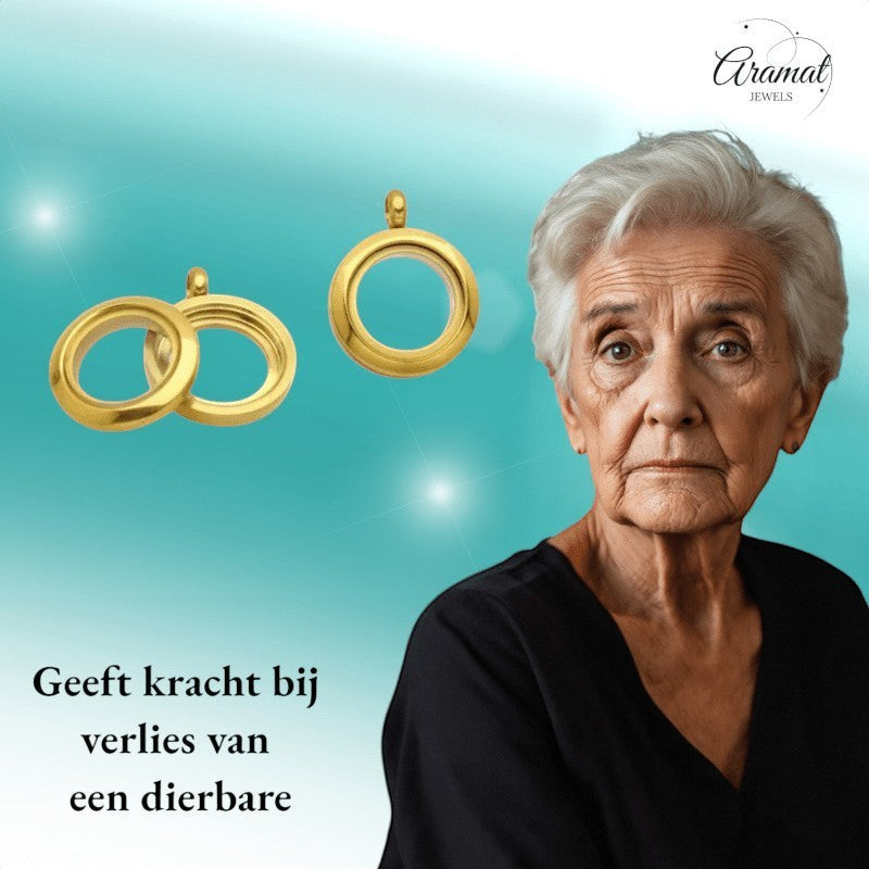 Goudkleurige RVS Ashanger – Rond - 15mm - hang1465 - Gedenkhangers kopen# - 15mm - alles - ashangers