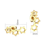 Goudkleurige RVS Sterren Oorbellen - Uniseks & Feestelijk - oor8 - Oorbellen kopen