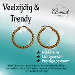 Goudkleurige RVS wikkeloorringen 30mm - oor6377 - 528913 - Oorringen kopen# - 30mm - alles - cadeau
