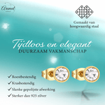 Goudkleurige Stalen Kristallen Oorbellen 6mm - oor1692 - xe58218 - Oorbellen kopen# - 6mm - alles - cadeau