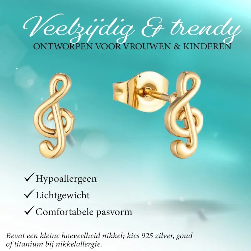 Gouden oorstekers.