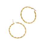 Goudkleurige twisted oorringen 30mm - oor6373 - Oorringen kopen# - 30mm - alles - cadeau