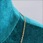 Goudkleurige Zilveren Ketting Anker With Small Diamond