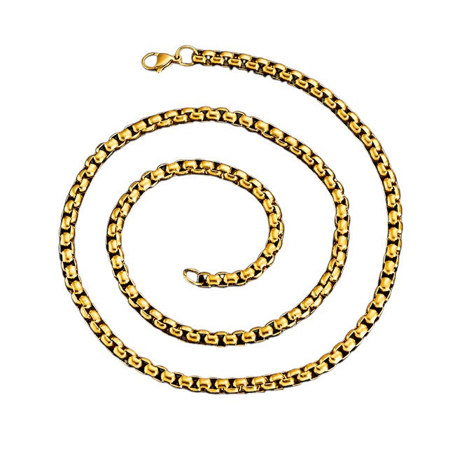 Steel Jasseron chain gold color