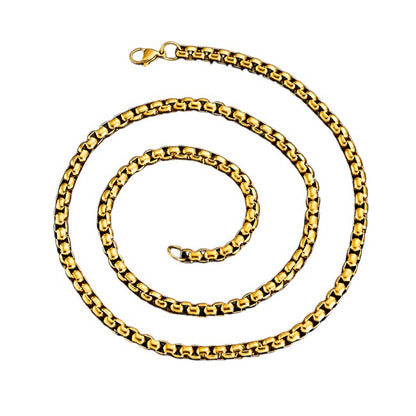 Steel Jasseron chain gold color