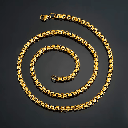 Steel Jasseron chain gold color
