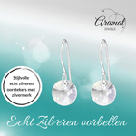 Grijze Kristal Oorhangers Kind - 925 Zilver - oor3260 - 27940 - Oorhangers kopen# - 8mm - 925 Zilver - alles