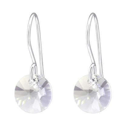 Grijze Kristal Oorhangers Kind - 925 Zilver - oor3260 - 27940 - Oorhangers kopen# - 8mm - 925 Zilver - alles