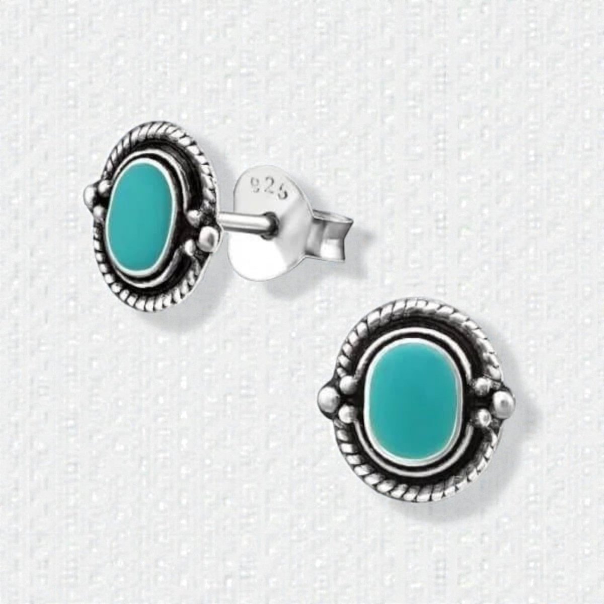 Groene Bali Oorbellen - Zilveren Oorstekers - Aramat Jewels - Oorbellen - cadeautip